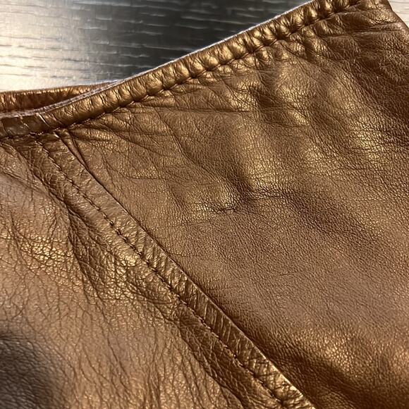 Renaissance Brown Leather Skirt Size 6 - Picture 7 of 7